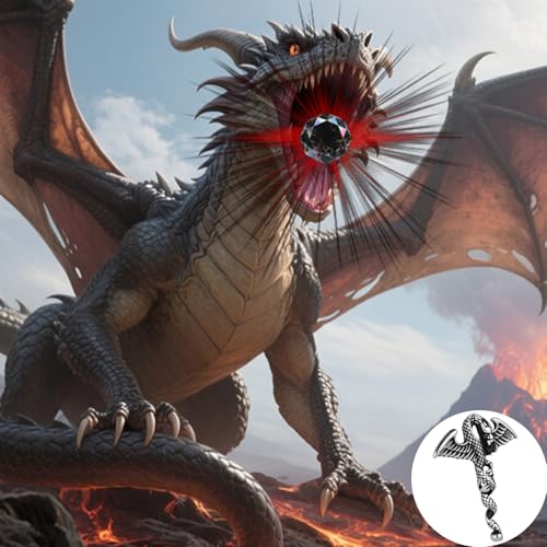 Stainless Steel Gothic Y2K Punk Rock Emo Biker Pendant Necklace | Cosplay Vintage Viking Alt Edgy Fashion Charm Necklace Jewelry for Men Women Active Daily Wear - style: Black Stone Winged Dragon