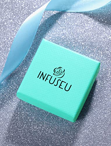 INFUSEU Unique Initial Necklaces for Women Girls Small Heart Letter Jewelry, Meaningful Personalized Gifts - style: S