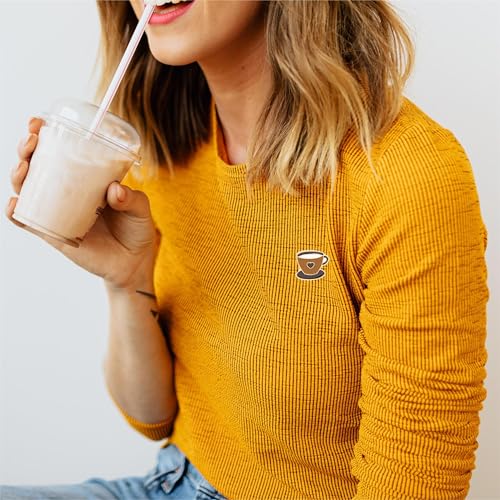 Brown Coffee Cup Enamel Lapel Pin Cartoon Badge for Boy Girl Gift Clothes Backpacks Badges Hats Bags - size: 12Pieces
