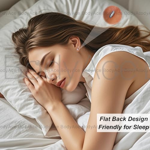 20G Internal Thread Cartilage Earrings Studs Surgical Steel Nose Rings Stud | Flat Back Stud Piercing Jewelry for Tragus/Helix/Conch/Medusa/Lip/Labret - color: BL:10mm;CZ:2.5mm