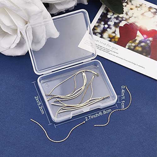 SUNNYCLUE 1 Box 12Pcs 3 Style Real 18K Gold Plated Earring Findings Brass Tassel Chain Earring Chains Long Chain Tassel Big Charm for Jewelry Making Accessories Women Adults DIY Dangle Earrings Craft - color: 12pcs 3 Style Real 18k Gold Plated Earring Fin