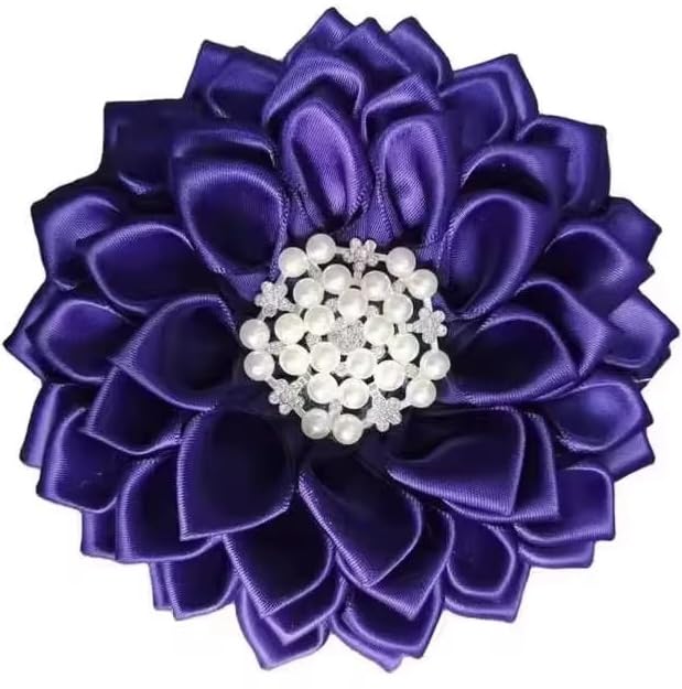 Purple 4.5" Sorority Paraphernalia Flower Brooch Pin for Women, Greek Organization, Delta Sigma Theta Sorority Inspired for D9 Events, Conferences, Luncheons, J13 - Red Hat Society, NCNW