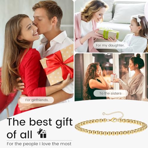 18K Gold Plated Cuff Bangle Bracelets for Women Waterproof, Gold Bracelets Stack Set, Satellite/Paperclip/Beaded/Box/Rope Butterfly&Dolphin Charms, The Leaf of Peace and Gold Cuff Bangle