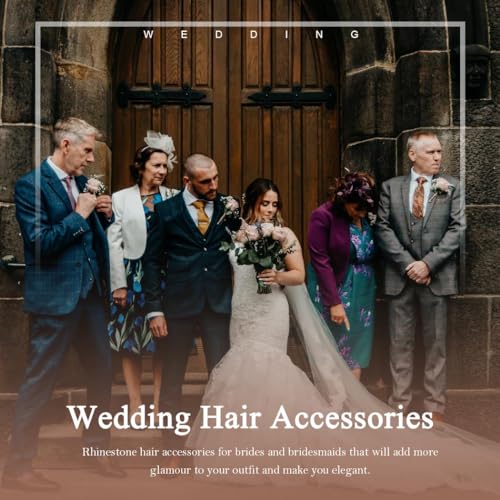 Asooll Gold Wedding Pearl Hair Comb Bride Crystal Hairpiece Bridal Rhinestone Hair Clip Hair Accessories for Women (Set of 2) (A-Gold) - color: A-Gold