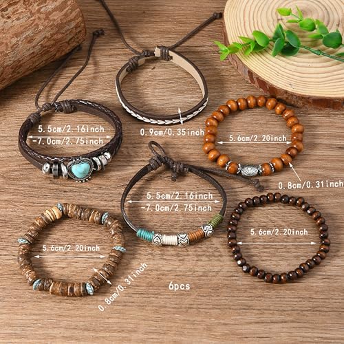 Long tiantian Boho Bracelets for Women Stackable Wooden Bracelet Western Beaded Bracelet Stack Boho Fashion Trendy Jewelry Gifts - color: A1:boho bracelets