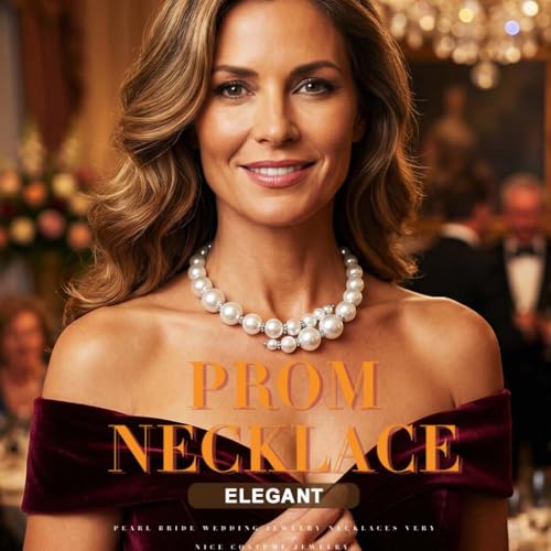 Pearl Choker Chunky Necklace White Prom Neck Accessories for Women