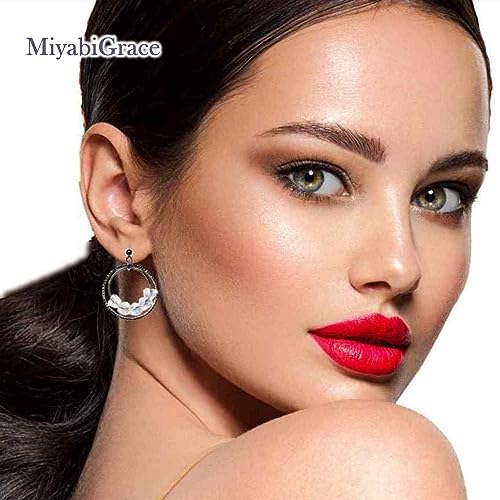 Dangle Silver Invisible Clip On Earrings for Women Not Pierced Gold Crystal Rhinestone Comfortable Hoop Fringe Long Chain Clip On Earrings - color: Hoop Silver
