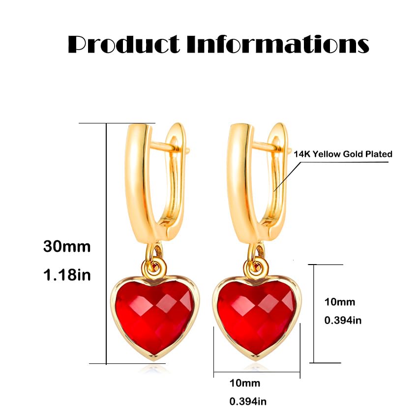 Geometric 14K Gold Crystal Stone Quartz Gemstone Leverback U Hoop Drop Dangle Earrings Jewelry for Women - color: F03
