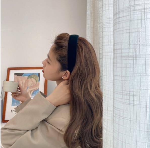 Christmas Velvet Headbands for Women Head Bands Diademas Para Mujer De Moda Hairbands for Women Girls Red an Green Holiday No Slip Headband Cute Hairbands Hair Accessories - color: Pack-C