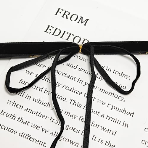 Bow Necklace for Women Red Bow Choker Black Ribbon Necklace Pearl Velvet Lace Necklaces Cute BowKnot Necklaces for Christmas Gifts - color: black