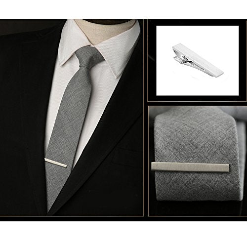 Stainless Steel Cufflink and tie Clip Set with Business Part
