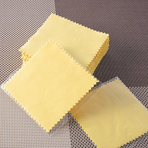 Outus 50 Pack Jewelry Cleaner Silver Polishing Cloth for Jewelry Cleaning Cloth Soft Polish Cloth for Pearl Gold Silver