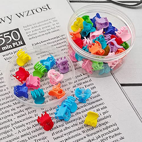 50 PCS Mini Hair Claw Clips, Bangs Strong Grip Multifunction Clamp Clips. (Matte Colors) - color: Matte Colors