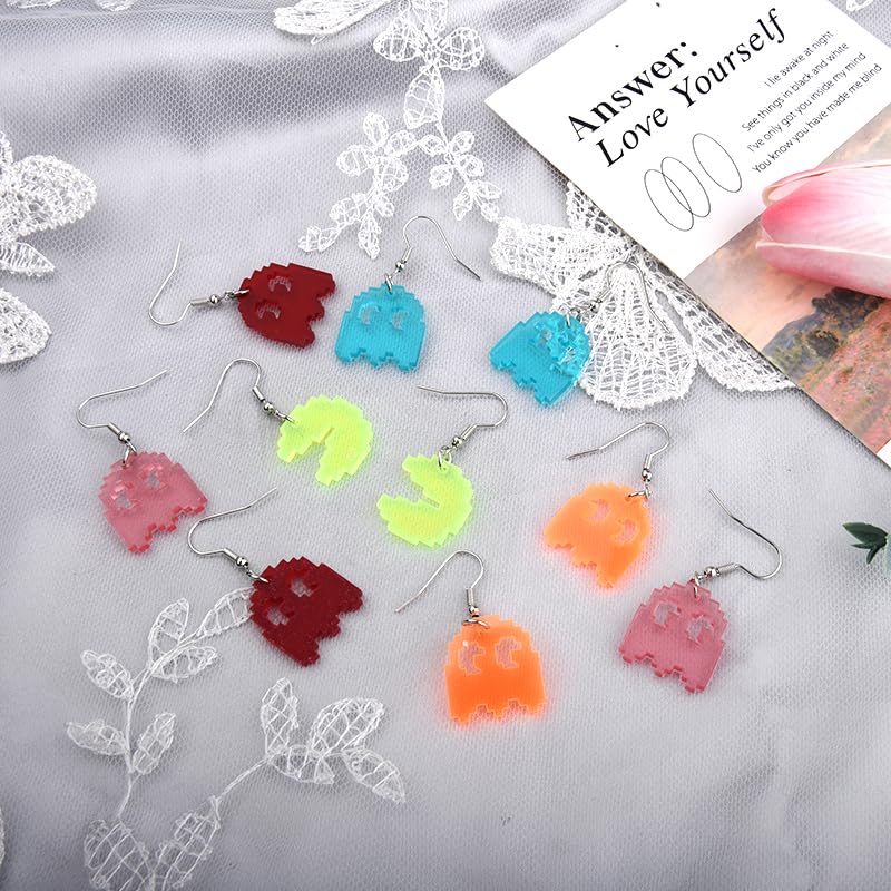 Halloween Earrings Set for Women Geometric Earrings 80s 90s Earrings Halloween Costumes Accessories for Women Halloween Gifts - style: devil