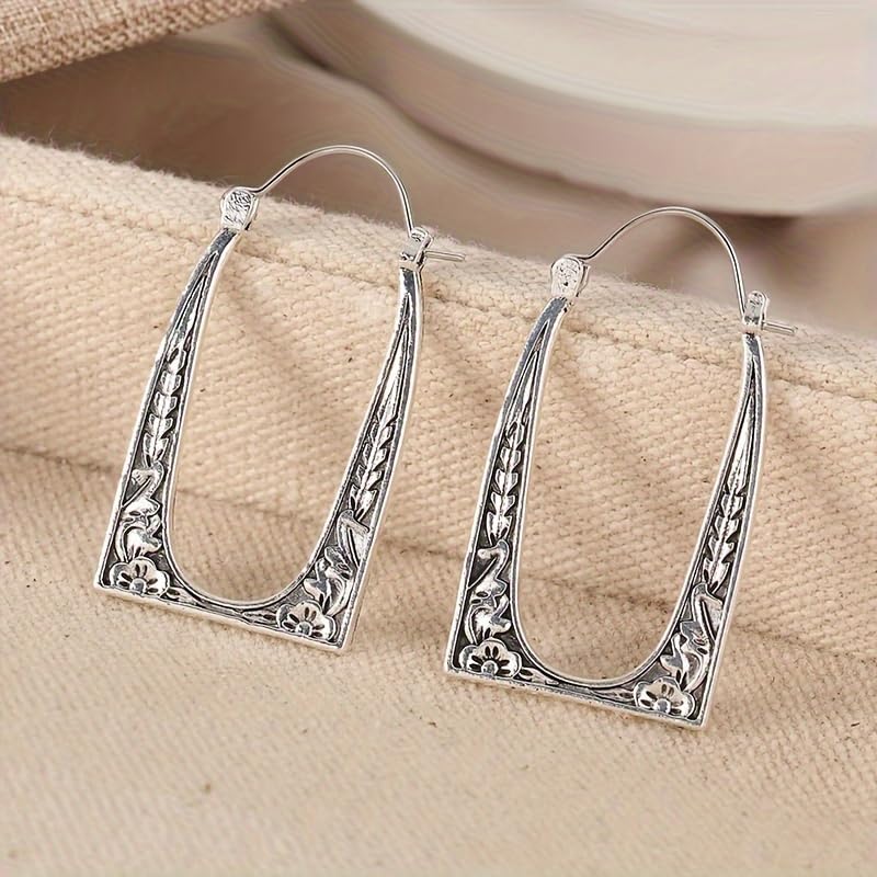 Retro Exaggerated Drop Earrings Personality Vintage Carved Dangle Earrings Daily Accessories Party Valentine's Day Jewelry Gifts for Women - style: Retro Style 7