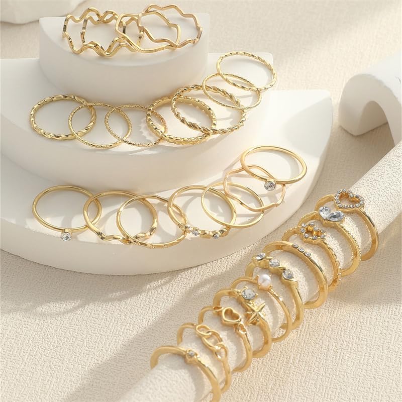 Chunky Stackable Rings Set For Women Open Adjustable Bold Thick Geometric Knuckle Rings Minimalist Statement Jewelry Gift - style: Style 6