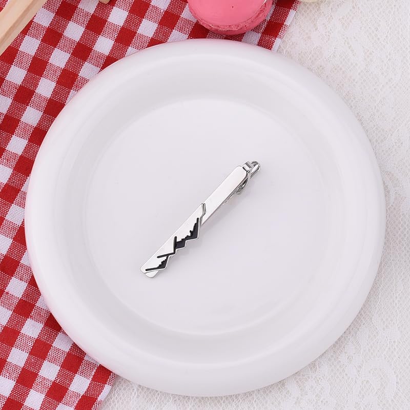 Mens Tie Clips for Husband Dad Boyfriend Birthday Christmas Gifts for Men Novetly Tie Clip for Skinny Ties Bar Clip - style: mountain