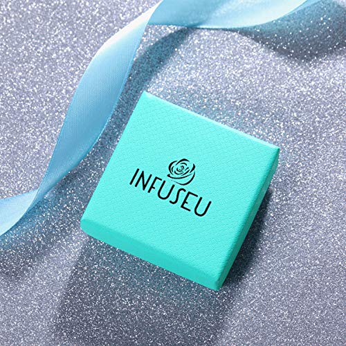 INFUSEU Unique Initial Necklaces for Women Girls Small Heart Letter Jewelry, Meaningful Personalized Gifts - style: I