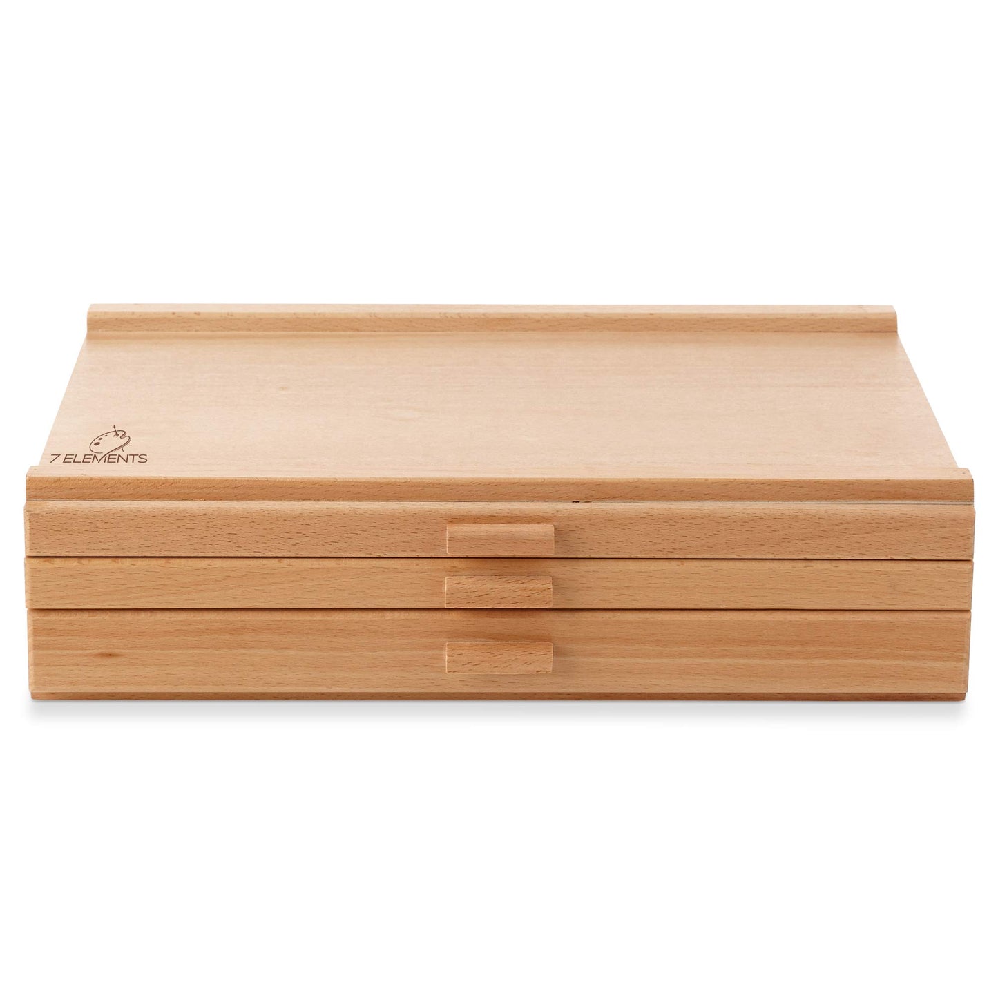 7 Elements 3 Drawer Wooden Artist Storage Supply Box for Pastels, Pencils, Pens, Markers, Brushes and Tools - size: 3-Drawer