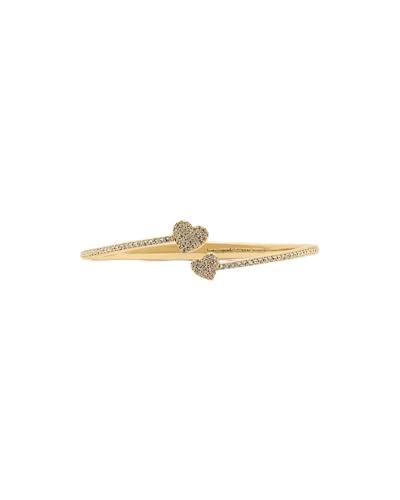 kate spade new york Yours Truly Pave Open Hinge Cuff - color: Clear/Silver