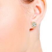 STUDEX Sensitive Princess Cut Cubic Zirconia Stud Earrings | Hypoallergenic and Nickel Safe for Sensitive Ears | High Fashion Earrings for Women and Men - size: 6mm