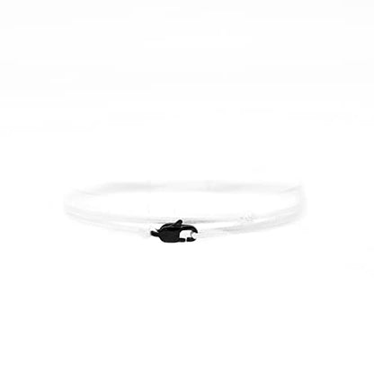 Made by Nami Surfer Anklet with Snap Hook Clasp Waterproof & Adjustable Thin String Ankle Bracelets for Women and Men Handmade Jewelry for Beach and Music Festival Accessories - color: White Black