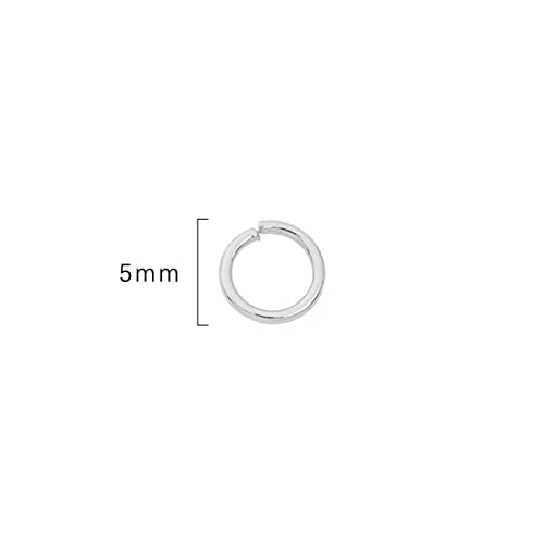 BEADIA Platinum Plated Jump Rings Non Tarnish 5mm 400pcs for Jewelry Making Findings - color: Platinum, size: 0.7x5mm