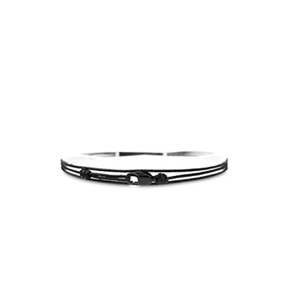 Made by Nami Surfer Anklet with Snap Hook Clasp Waterproof & Adjustable Thin String Ankle Bracelets for Women and Men Handmade Jewelry for Beach and Music Festival Accessories - color: All Black