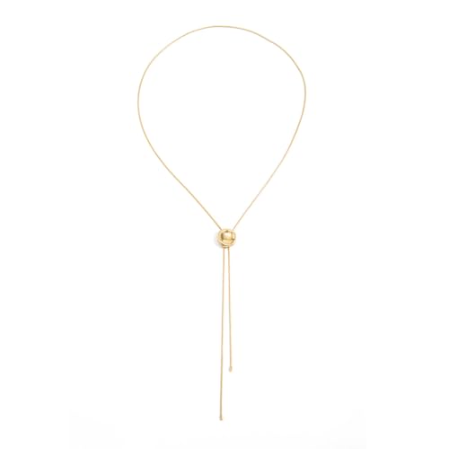 Gold Lariat Necklace Y Shaped Necklace Long Chain Necklace Adjustable Elegant Drop Design jewelry for women gifts for women Minimal Fashion Layering Accessory - color: Gold Lariat Necklace