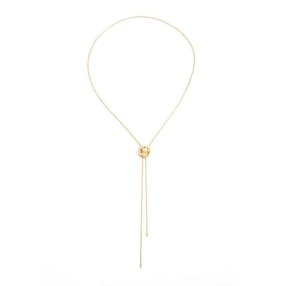 Gold Lariat Necklace Y Shaped Necklace Long Chain Necklace Adjustable Elegant Drop Design jewelry for women gifts for women Minimal Fashion Layering Accessory - color: Gold Lariat Necklace