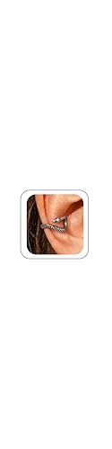 Gothic Stainless Steel Ear Cuffs Non Piercing Cartilage Clip On | Punk Emo Y2k Alt Goth Style,Men Women,Silver Fake Earring,Hypoallergenic Adjustable,Jewelry Gift,Edgy design - color: L4-Black Snake Design