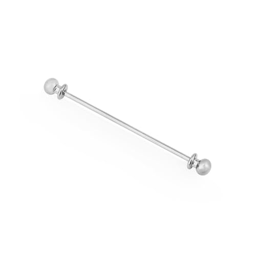 wynameleri Mens Shirt Collar Bars Pins Clips Clasps Silver Tone and Gold Tone Set 3 PCS Business Gift 60mm - color: Silver