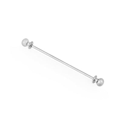 wynameleri Mens Shirt Collar Bars Pins Clips Clasps Silver Tone and Gold Tone Set 3 PCS Business Gift 60mm - color: Silver