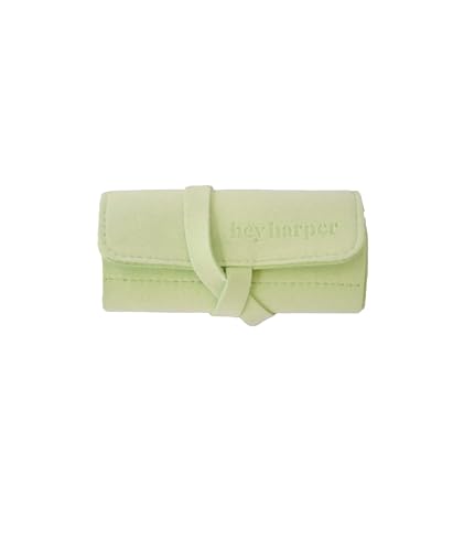 Hey Harper Travel Jewelry Organizer Roll – Compact Storage Pouch for Rings, Earrings, Necklaces & Bracelets – Foldable Case for Women (Included Only Roll) (Mint) - color: Mint