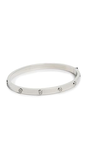 Tory Burch Women's Thin Icon Hinge Bracelet - color: Tory Silver, size: Medium