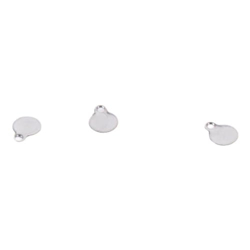 200Pcs Flat Round Stamping Blanks Charms Stainless Steel Charms Blank Stamping Tag Pendants for Bracelet Jewelry Making 7x5mm