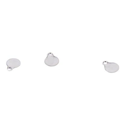 200Pcs Flat Round Stamping Blanks Charms Stainless Steel Charms Blank Stamping Tag Pendants for Bracelet Jewelry Making 7x5mm