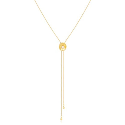 Lariat Necklace for Women 14K Gold Plated Dainty Gold Long Chain Pearl Y Necklace Boho Statement Jewelry for Wedding Prom