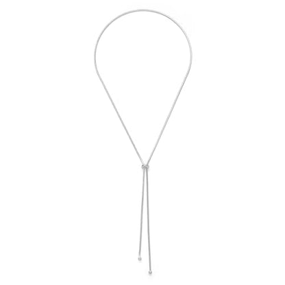 Gold Silver Necklace for Women Y Chain Adjustable Gold Long Necklaces Fashion Dainty Jewelry - color: silver A