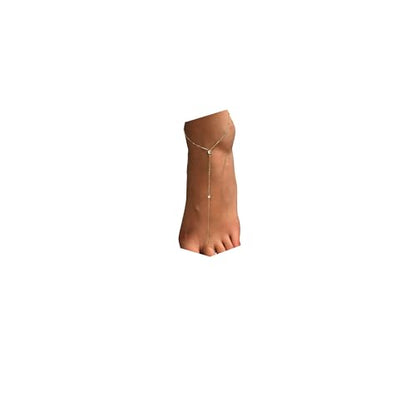 Ankle Bracelets for Women 18K Gold Plated Dainty Pearl Cross CZ Anklets Daisy Moon Star Gold Bead Satellite Cuban Link Chain Waterproof Summer Beach Foot Jewelry - style: Satellite-CZ-Gold