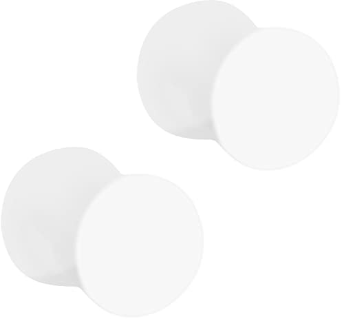 Forbidden Body Jewelry 3mm - 6mm Acrylic Ear Gauges, Solid Double Flared Saddle Plug Earrings Sold in Pairs - style: 6mm (2G) White