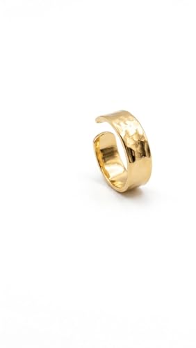 Ear Cuff for Non Pierced Ears Cartilage helix Hammered Ear Cuff for Women Jewelry Earring - color: Gold Filled