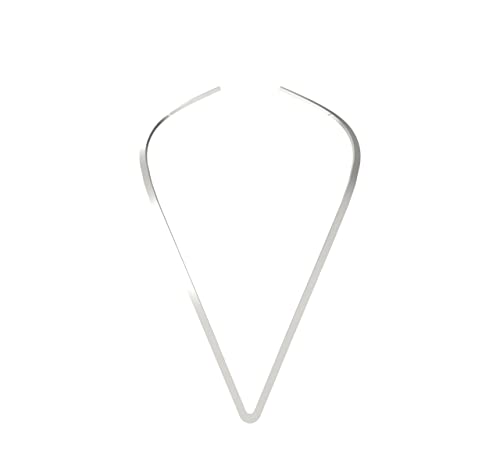 Women's Statement Choker Necklace Exquisite Round Collar Necklace Jewelry In High Polished Round Thin Choker Necklace Jewelry - color: Silver V Shape