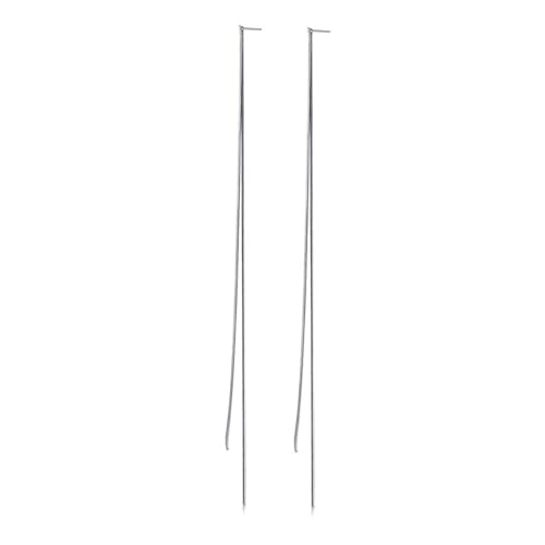 Tassel Earrings for Women Gold Plated Silver Chain Earrings Dainty Minimalist Dangle Drop Studs - color: D-Silver with Two Chains