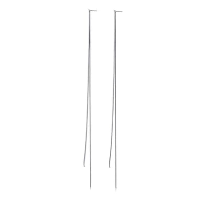 Tassel Earrings for Women Gold Plated Silver Chain Earrings Dainty Minimalist Dangle Drop Studs - color: D-Silver with Two Chains