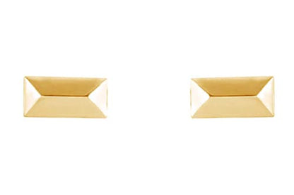 AFFY 14K Gold Plated 925 Sterling Silver Plain Minimalist dainty Stud Earrings Jewelry For Her Women Birthday Gift - color: Geometric