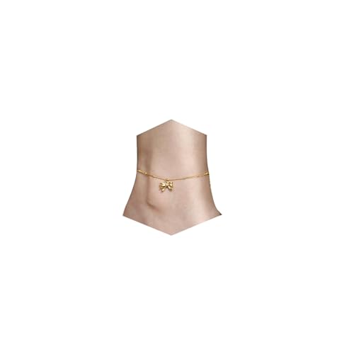 MODRSA Toe Rings for Women Toe Rings and Anklets for Women Toe Ring Adjustable Toe Rings Silver Rose Gold - color: F4-Anklet - bow gold