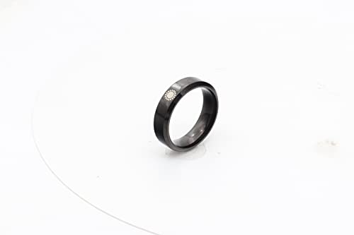 2Pcs Sun and Moon Couple Matching Rings for Women Men Stainless Steel Black Couple Promise Wedding Bands Ring(Size 6-10) - size: 9