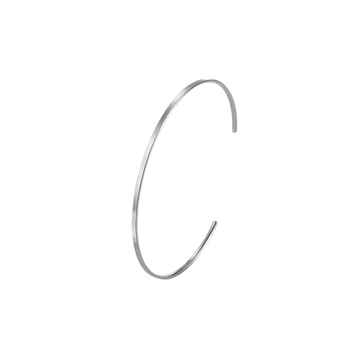 Minimalist Stainless Steel Cuff Bracelets For Adults, Simple Bangle Jewelry