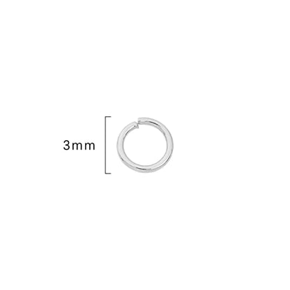BEADIA Platinum Plated Jump Rings Non Tarnish 3mm 1200pcs for Jewelry Making Findings - color: Platinum, size: 0.5x3mm
